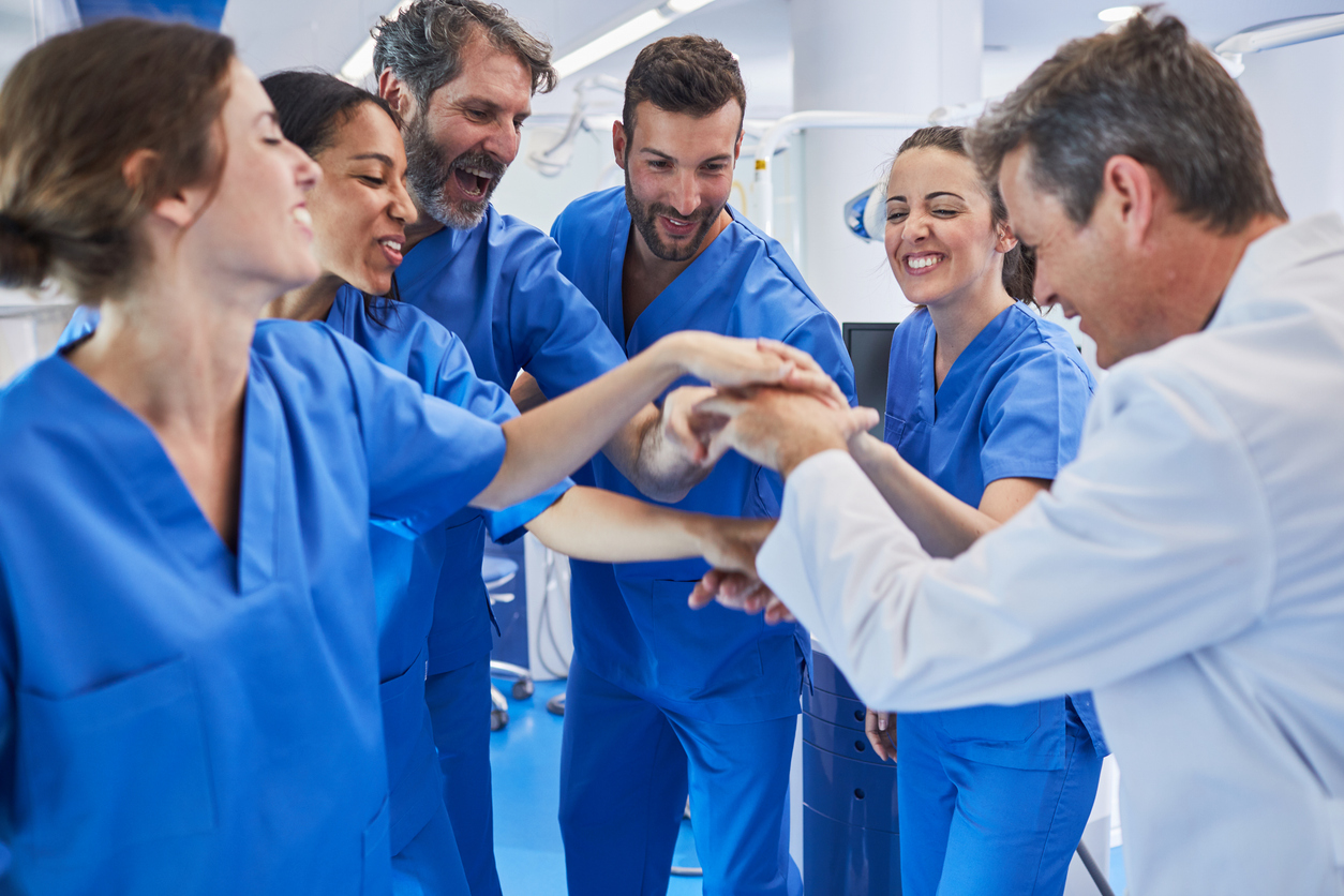 Dentist’s office in Barcelona. Medical workers portrait.